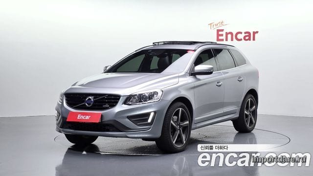 VOLVO XC60 2015 — 76 114 км, серебристо-серый, Корея — под ключ — фото 1
