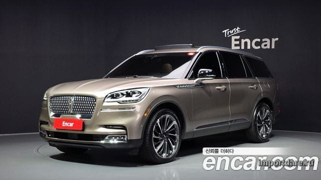 LINCOLN AVIATOR 2021 — 39 130 км, светло-золотистый, Корея — под ключ — фото 1