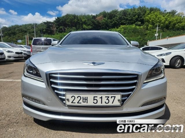 HYUNDAI GENESIS DH 2015 — 7 200 км, серебристый, Корея — под ключ — фото 1