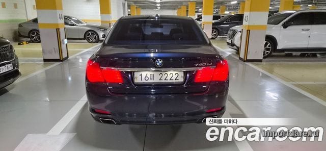 BMW 7 SERIES 2011 — 166 500 км, синий, Корея — под ключ — фото 4