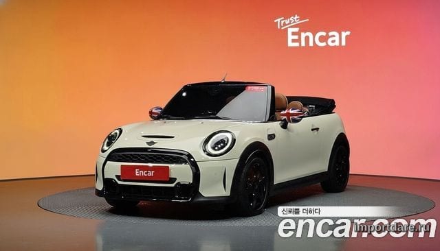 MINI COOPER S CONVERTIBLE 2022 — 63 059 км, белый-перламутр, Корея — под ключ — фото 2