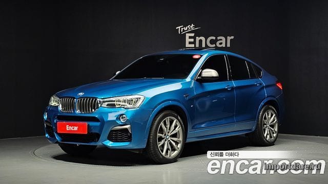 BMW X4 2016 — 104 586 км, голубой, Корея — под ключ — фото 1