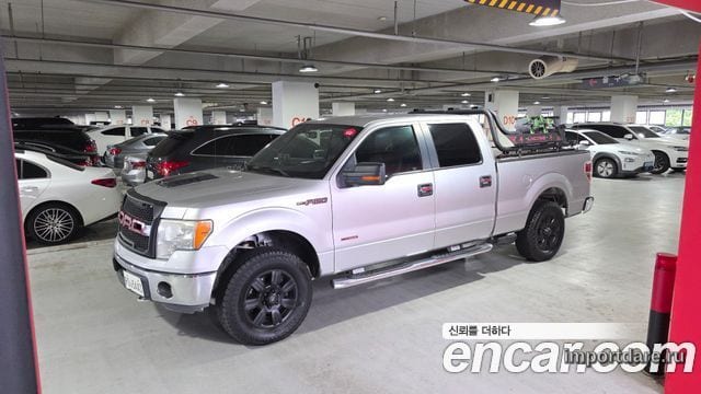 FORD F150 2011 — 141 638 км, серебристый, Корея — под ключ — фото 1