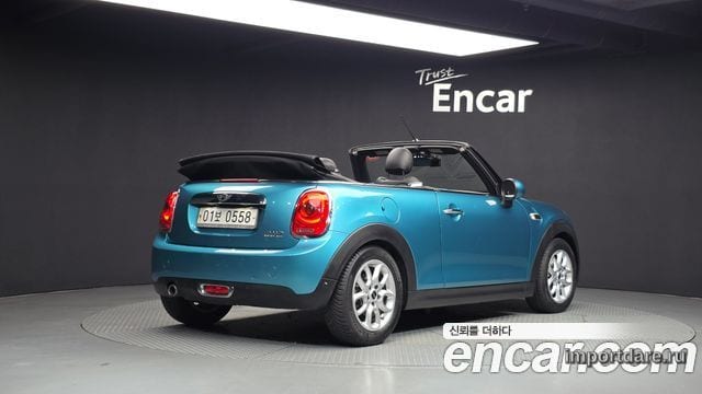 MINI COOPER CONVERTIBLE 2016 — 202 993 км, голубой, Корея — под ключ — фото 2