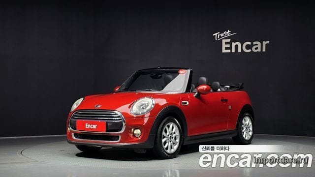 MINI COOPER CONVERTIBLE 2018 — 125 820 км, красный, Корея — под ключ — фото 1