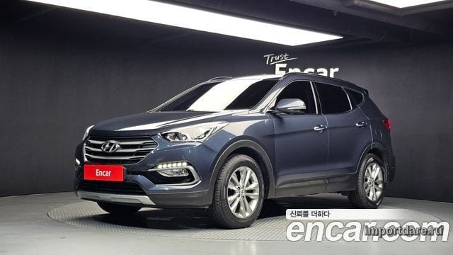 HYUNDAI SANTA FE 2016 — 172 012 км, синий, Корея — под ключ — фото 1