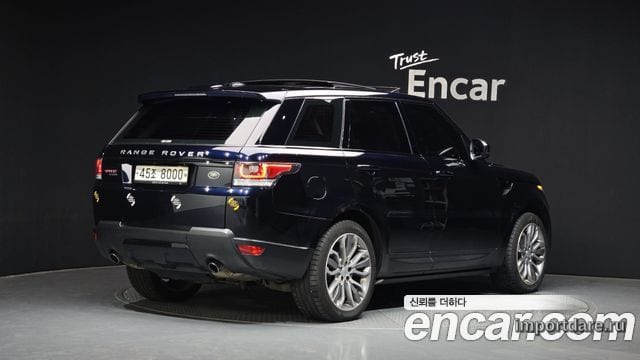 LAND ROVER RANGE ROVER SPORT 2015 — 212 427 км, синий, Корея — под ключ — фото 2