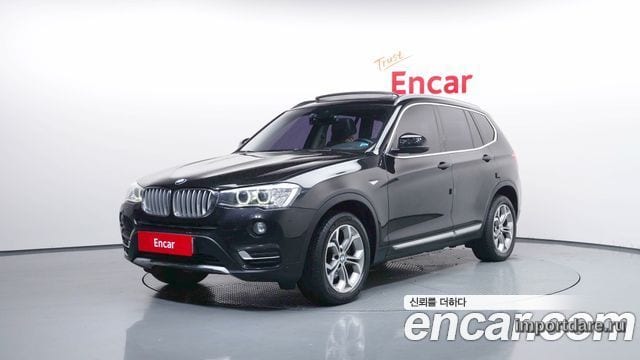 BMW X3 2015 — 87 255 км, чёрный, Корея — под ключ — фото 1