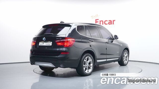 BMW X3 2015 — 87 255 км, чёрный, Корея — под ключ — фото 2