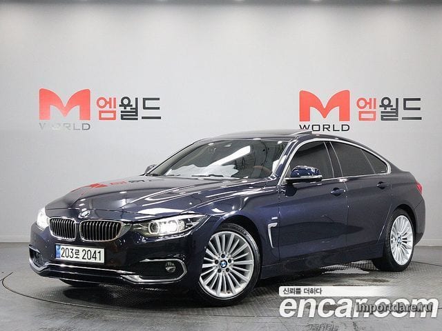 BMW 4 SERIES 2018 — 167 662 км, синий, Корея — под ключ — фото 1