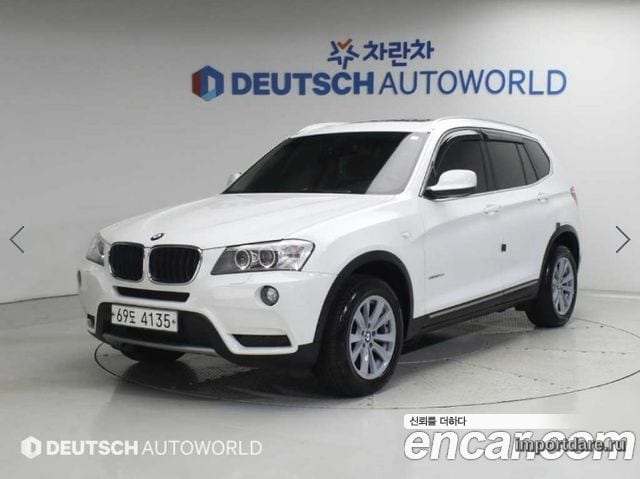 BMW X3 2014 — 157 276 км, белый, Корея — под ключ — фото 1