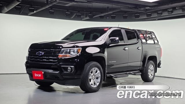 CHEVROLET REAL NEW COLORADO 2021 — 68 421 км, чёрный, Корея — под ключ — фото 1