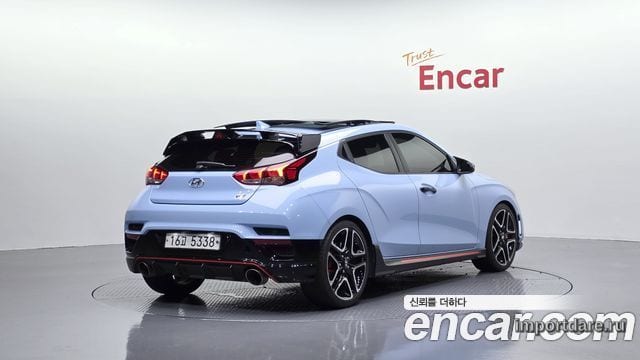 HYUNDAI VELOSTER 2019 — 49 034 км, голубой, Корея — под ключ — фото 2