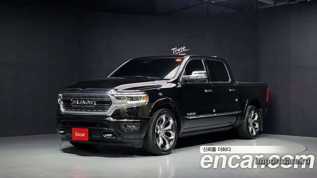 DODGE RAM PICKUP 2019 — 80 881 км, чёрный, Корея — под ключ — фото 1