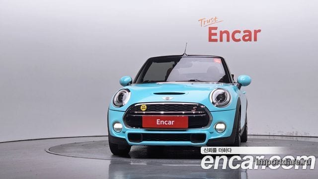MINI COOPER S CONVERTIBLE 2018 — 95 297 км, голубой, Корея — под ключ — фото 3