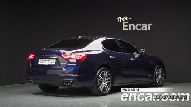 MASERATI GHIBLI 2019 — 99 279 км, синий, Корея — под ключ — фото 2