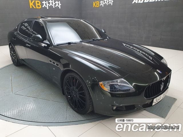 MASERATI QUATTROPORTE 2011 — 143 308 км, тёмно-зелёный, Корея — под ключ — фото 1
