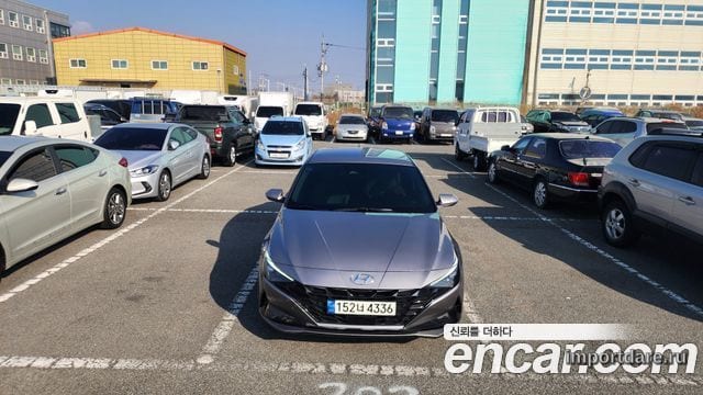 HYUNDAI AVANTE HYBRID 2021 — 84 250 км, серебристо-серый, Корея — под ключ — фото 2