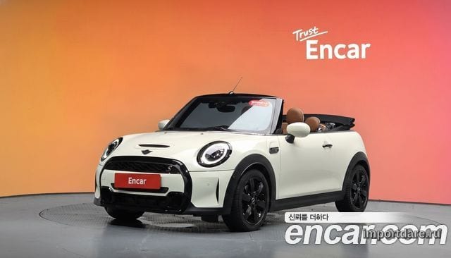 MINI COOPER S CONVERTIBLE 2022 — 50 728 км, белый-перламутр, Корея — под ключ — фото 2