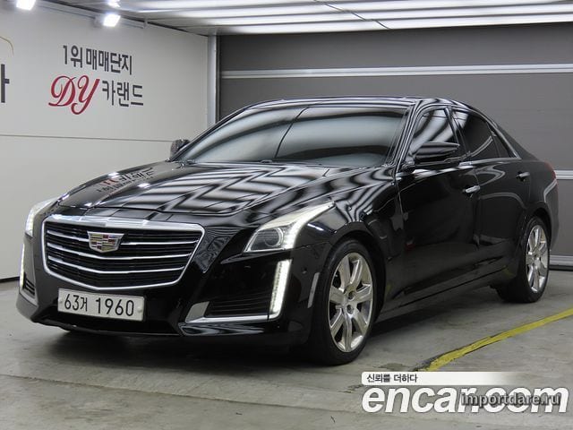CADILLAC CTS 2015 — 135 306 км, чёрный, Корея — под ключ — фото 1