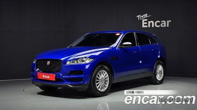 JAGUAR F-PACE 2018 — 85 320 км, синий, Корея — под ключ — фото 1