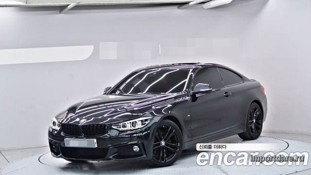 BMW 4 SERIES 2018 — 90 400 км, чёрный, Корея — под ключ — фото 1