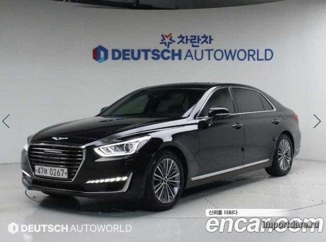 GENESIS EQ900 2016 — 219 514 км, чёрный, Корея — под ключ — фото 1