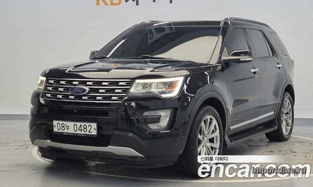 FORD EXPLORER 2016 — 199 886 км, чёрный, Корея — под ключ — фото 1