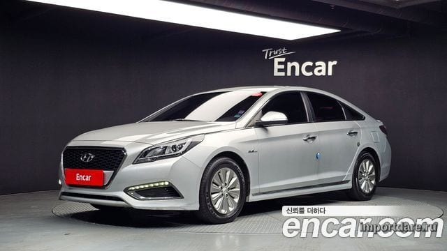 HYUNDAI SONATA HYBRID 2015 — 228 146 км, серебристо-серый, Корея — под ключ — фото 1