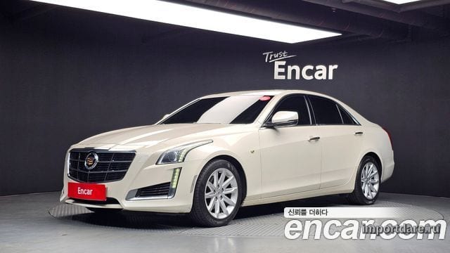 CADILLAC CTS 2014 — 166 646 км, белый-перламутр, Корея — под ключ — фото 1