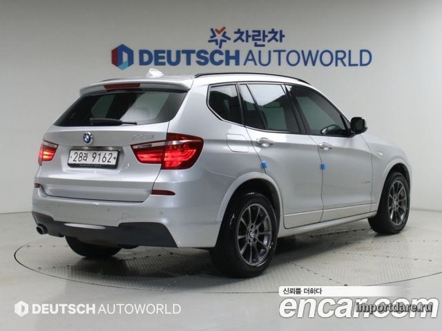 BMW X3 2013 — 200 677 км, серебристый, Корея — под ключ — фото 2