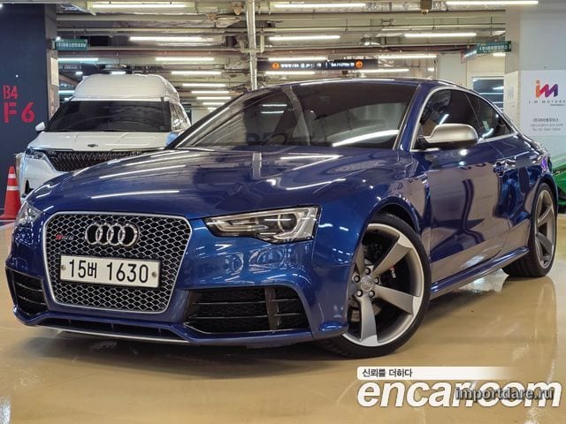 AUDI RS5 2014 — 72 300 км, синий, Корея — под ключ — фото 1