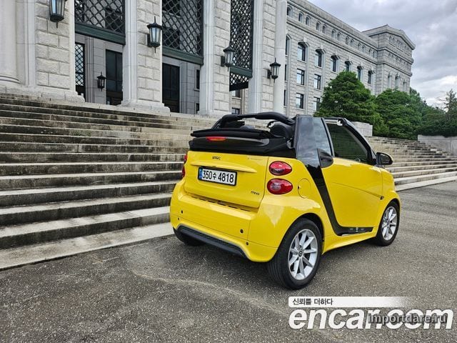 SMART FORTWO CABRIO 2014 — 75 085 км, жёлтый, Корея — под ключ — фото 2