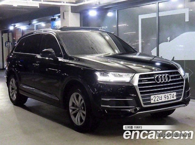 AUDI Q7 2016 — 115 522 км, чёрный, Корея — под ключ — фото 1