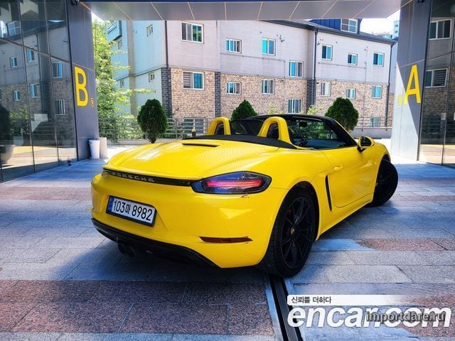 PORSCHE 718 BOXSTER 2017 — 134 416 км, оранжевый, Корея — под ключ — фото 3