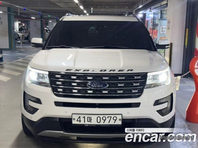 FORD EXPLORER 2016 — 184 800 км, белый, Корея — под ключ — фото 1