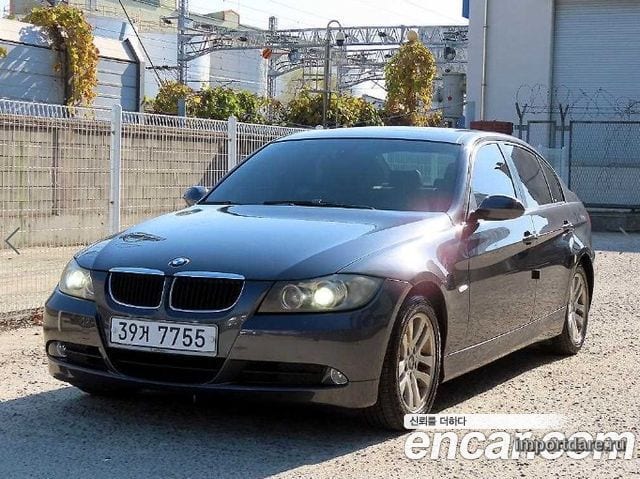 BMW 3 SERIES 2007 — 184 064 км, серый, Корея — под ключ — фото 1
