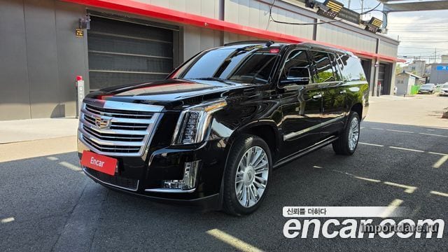 CADILLAC ESCALADE 2016 — 106 597 км, чёрный, Корея — под ключ — фото 1