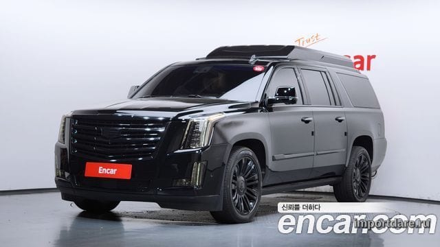 CADILLAC ESCALADE 2018 — 74 680 км, чёрный, Корея — под ключ — фото 1