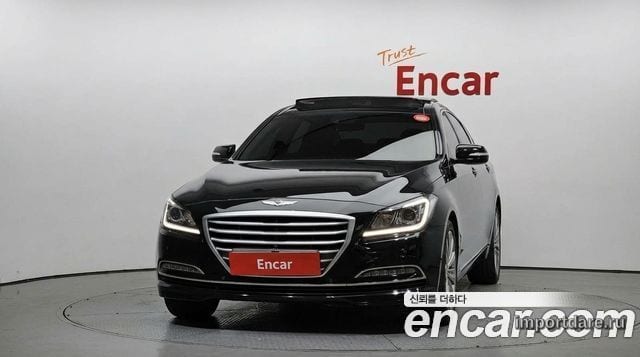 HYUNDAI GENESIS DH 2016 — 100 655 км, чёрный, Корея — под ключ — фото 3