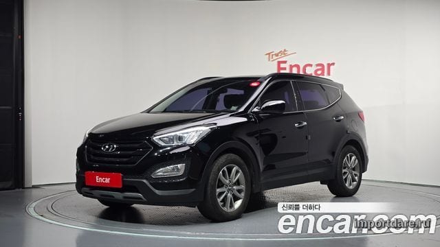 HYUNDAI SANTA FE 2014 — 166 599 км, чёрный, Корея — под ключ — фото 1