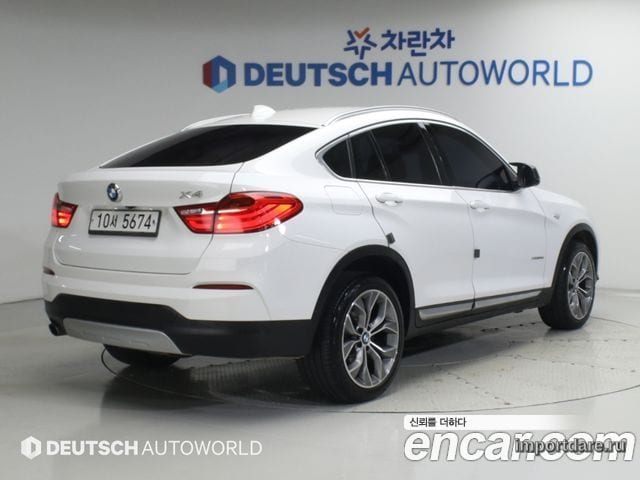 BMW X4 2015 — 163 134 км, белый-перламутр, Корея — под ключ — фото 2
