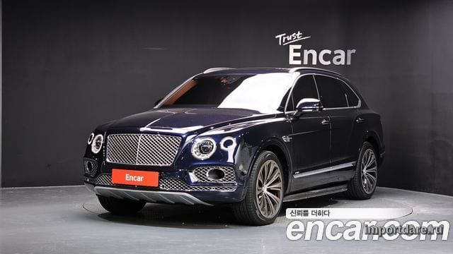 BENTLEY BENTAYGA 2017 — 39 033 км, синий, Корея — под ключ — фото 1