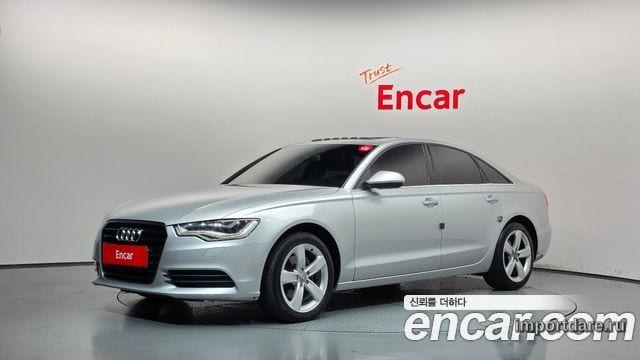 AUDI A6 2015 — 222 591 км, серебристый, Корея — под ключ — фото 1