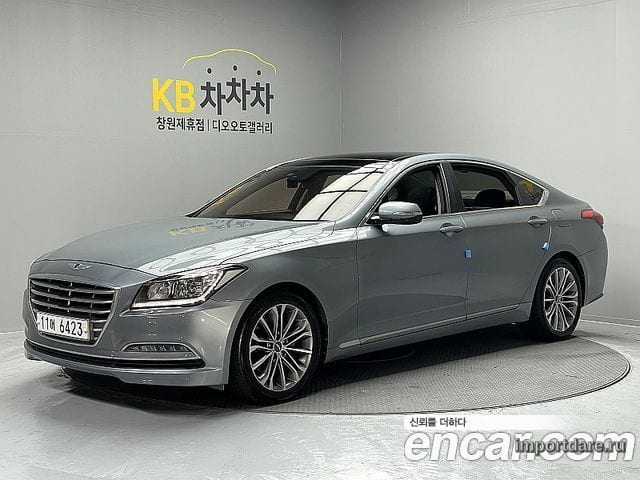 HYUNDAI GENESIS DH 2015 — 71 130 км, серебристо-серый, Корея — под ключ — фото 1