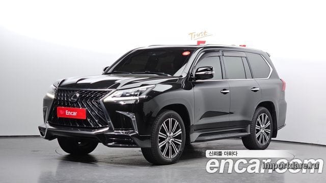 LEXUS LX 2019 — 70 956 км, чёрный, Корея — под ключ — фото 1