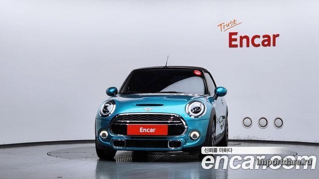 MINI COOPER S CONVERTIBLE 2019 — 33 134 км, голубой, Корея — под ключ — фото 3