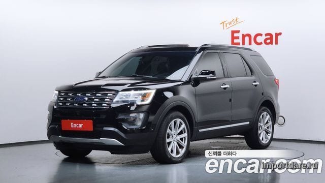 FORD EXPLORER 2016 — 213 455 км, чёрный, Корея — под ключ — фото 1