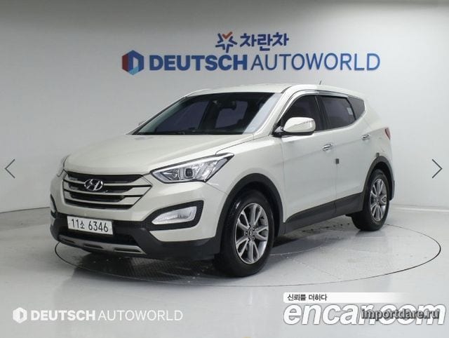 HYUNDAI SANTA FE 2013 — 203 484 км, белый, Корея — под ключ — фото 1