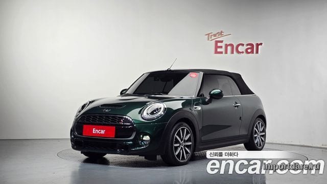MINI COOPER S CONVERTIBLE 2018 — 38 981 км, зелёный, Корея — под ключ — фото 1